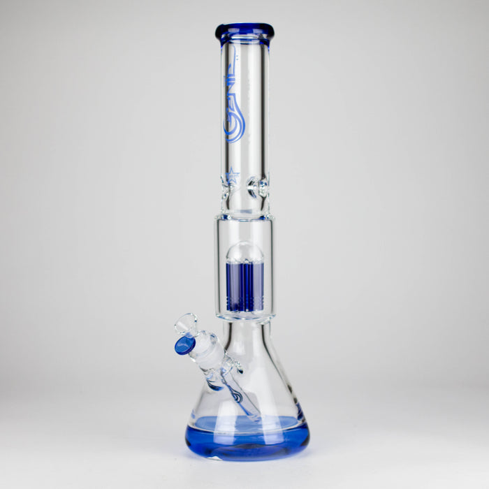 Genie | 17.5" 10-Arm 9mm Colored Bottom Glass Bong [GE4180] Glass Bong ONE Blue