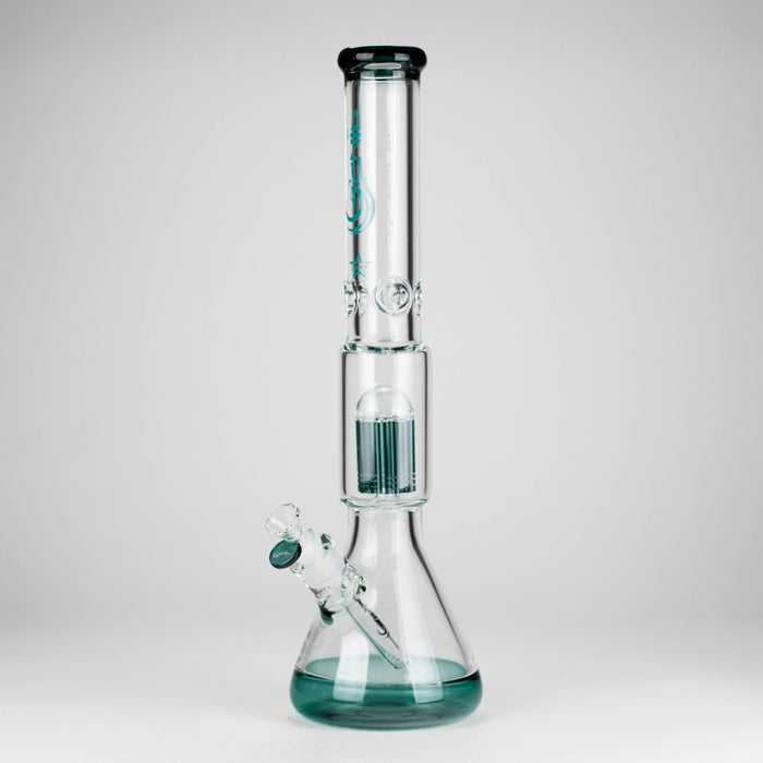 Genie | 17.5" 10-Arm 9mm Colored Bottom Glass Bong [GE4180] Glass Bong ONE Teal