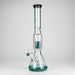 Genie | 17.5" 10-Arm 9mm Colored Bottom Glass Bong [GE4180] Glass Bong ONE Teal