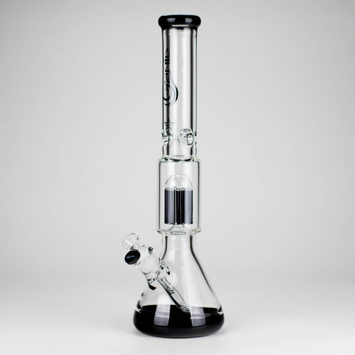 Genie | 17.5" 10-Arm 9mm Colored Bottom Glass Bong [GE4180] Glass Bong ONE Black
