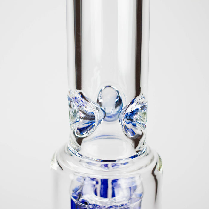 Genie | 24" 12-Arm 9mm Colored Bottom Glass Water Bong [F7-004-1] Glass Bong ONE