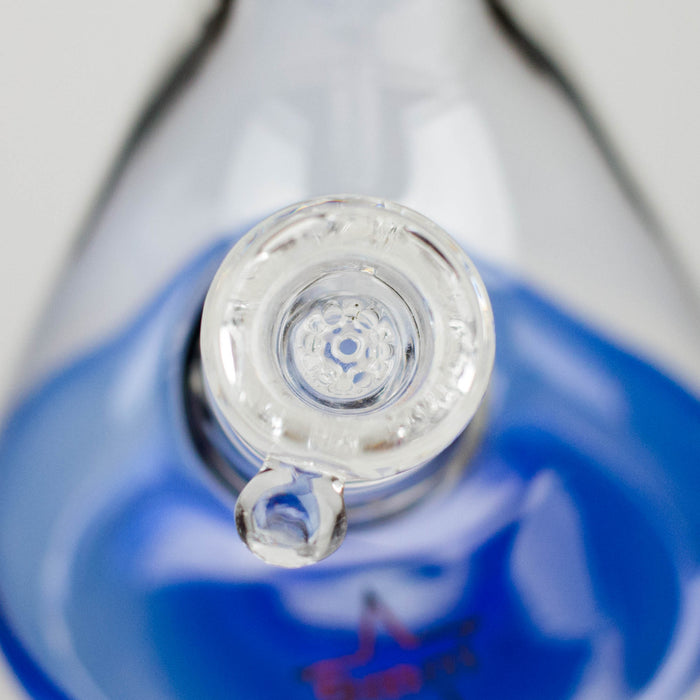 Genie | 24" 12-Arm 9mm Colored Bottom Glass Water Bong [F7-004-1] Glass Bong ONE