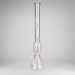 Genie | 24" 12-Arm 9mm Colored Bottom Glass Water Bong [F7-004-1] Glass Bong ONE Pink