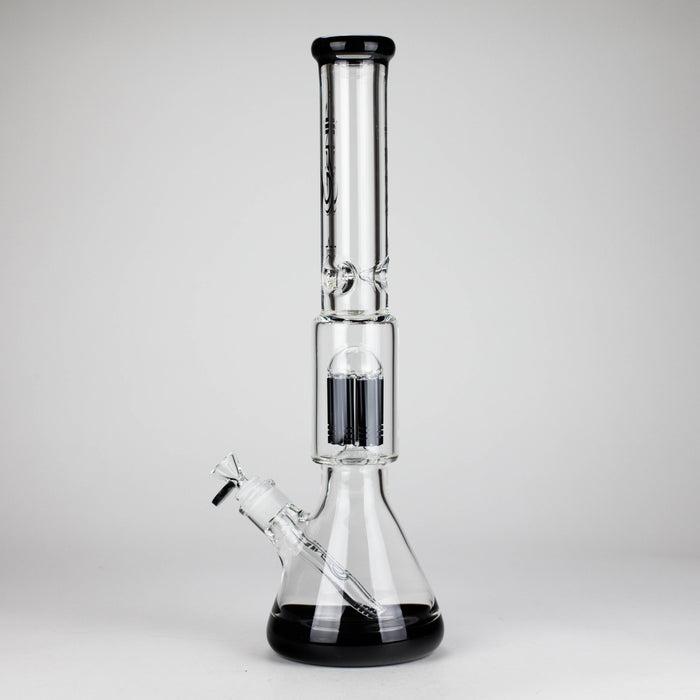 Genie | 17.5" 10-Arm 9mm Colored Bottom Glass Bong [GE4180] Glass Bong ONE