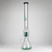 Genie | 24" 12-Arm 9mm Colored Bottom Glass Water Bong [F7-004-1] Glass Bong ONE Teal