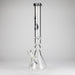 Genie | 19.5" 9mm Curved Shaft Glass Beaker Bong [F7-002-1] Glass Bong ONE Black