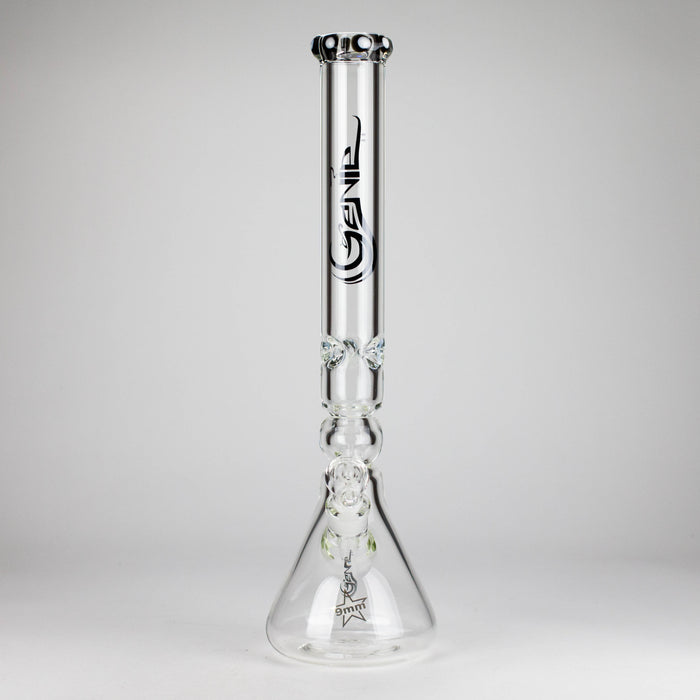 Genie | 19.5" 9mm Curved Shaft Glass Beaker Bong [F7-002-1] Glass Bong ONE