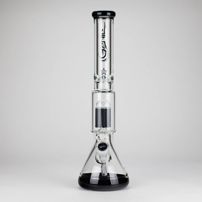 Genie | 17.5" 10-Arm 9mm Colored Bottom Glass Bong [GE4180] Glass Bong ONE