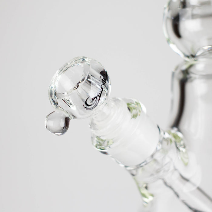 Genie | 19.5" 9mm Curved Shaft Glass Beaker Bong [F7-002-1] Glass Bong ONE