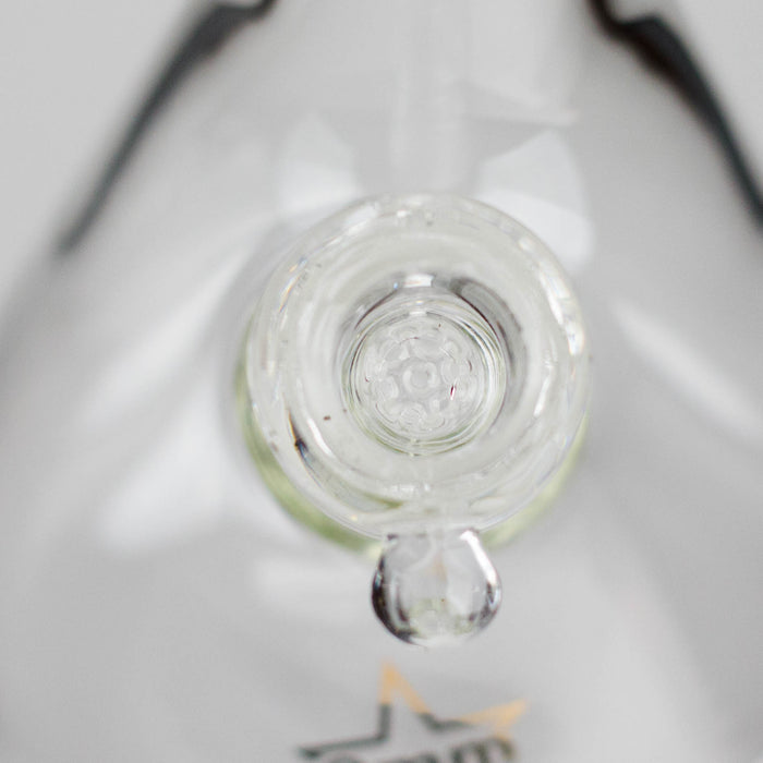 Genie | 19.5" 9mm Curved Shaft Glass Beaker Bong [F7-002-1] Glass Bong ONE