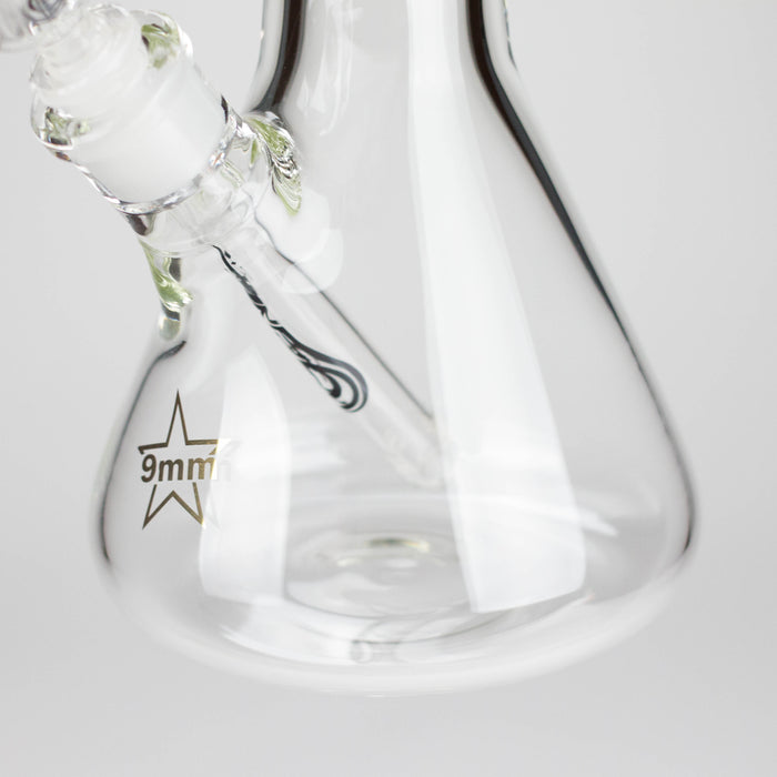 Genie | 19.5" 9mm Curved Shaft Glass Beaker Bong [F7-002-1] Glass Bong ONE