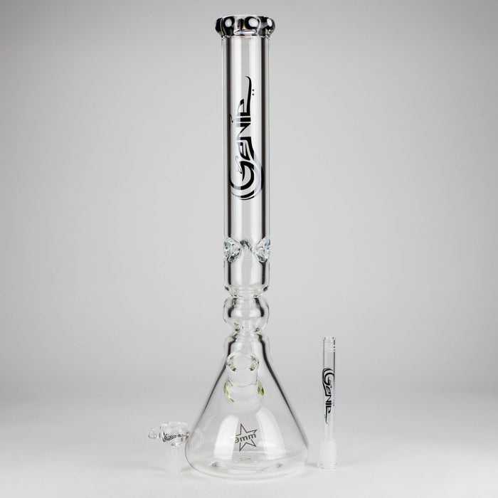 Genie | 19.5" 9mm Curved Shaft Glass Beaker Bong [F7-002-1] Glass Bong ONE