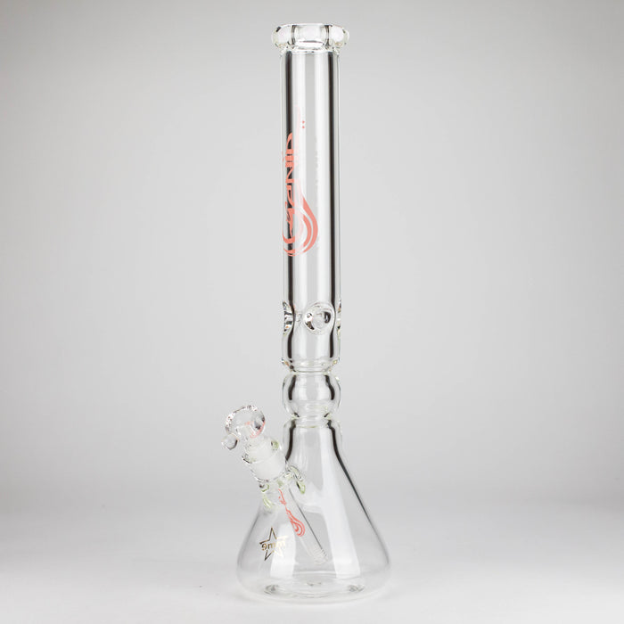 Genie | 19.5" 9mm Curved Shaft Glass Beaker Bong [F7-002-1] Glass Bong ONE Pink