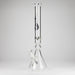 Genie | 19.5" 9mm Curved Shaft Glass Beaker Bong [F7-002-1] Glass Bong ONE Light Black (Gray)