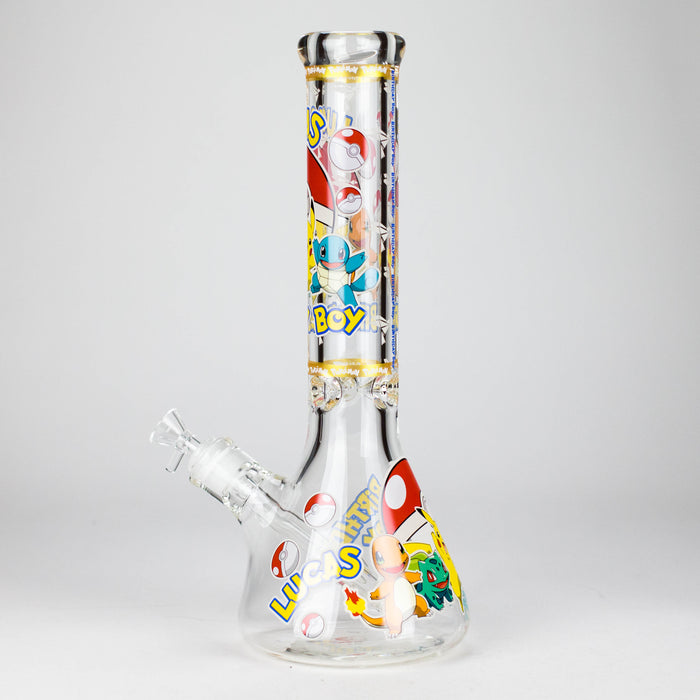 14" PK Cartoon Glow In The Dark 9mm Glass Bong [PIP863] Glass Bong NIBO Distribution