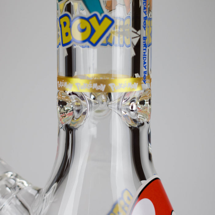 14" PK Cartoon Glow In The Dark 9mm Glass Bong [PIP863] Glass Bong NIBO Distribution