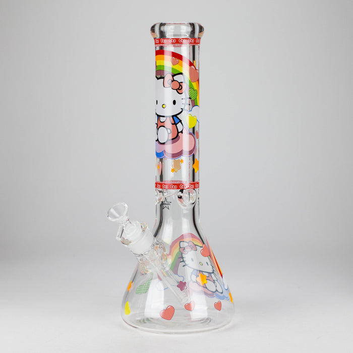 14" PK Cartoon Glow In The Dark 9mm Glass Bong [PIP863] Glass Bong NIBO Distribution Design F