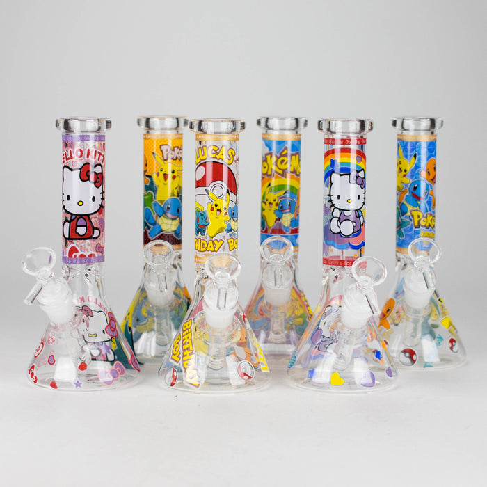 7.5" Glow-in-the-Dark PK Cartoon Beaker Bong – [PIP880] Glass Bong NIBO Distribution