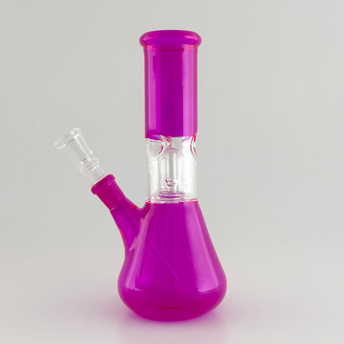 8" Perc Water Pipe - 10 Assorted Colours Glass Bong Super Supplys Inc