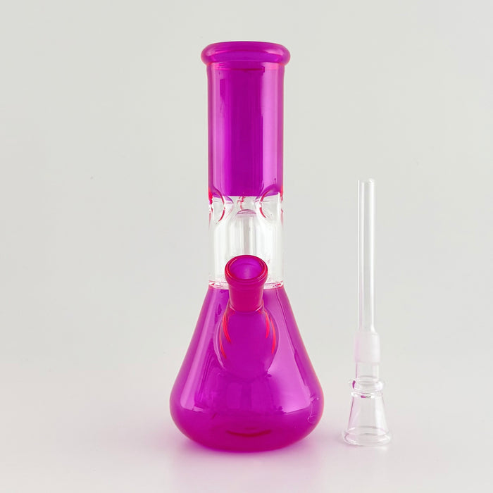 8" Perc Water Pipe - 10 Assorted Colours Glass Bong Super Supplys Inc
