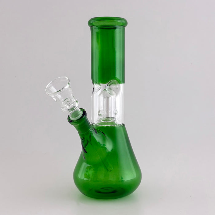 8" Perc Water Pipe - 10 Assorted Colours Glass Bong Super Supplys Inc Green