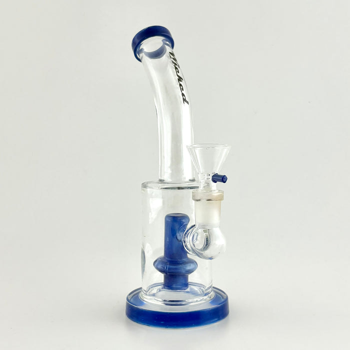 Wicked | 8" Dome Perc Dab Rig Glass Bong Super Supplys Inc Blue