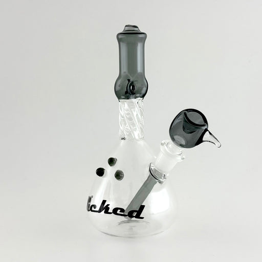 Wicked | 7" Twisted Water Pipe Glass Bong Super Supplys Inc Grey