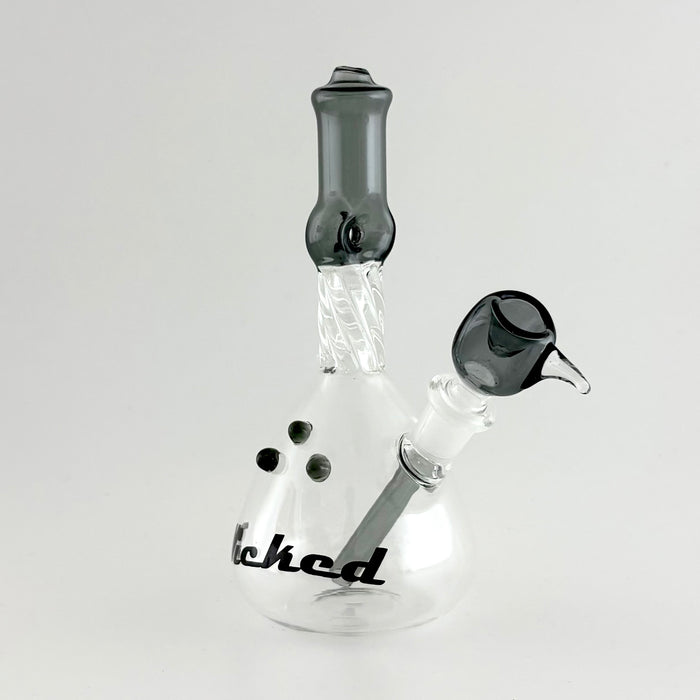 Wicked | 7" Twisted Water Pipe Glass Bong Super Supplys Inc Grey