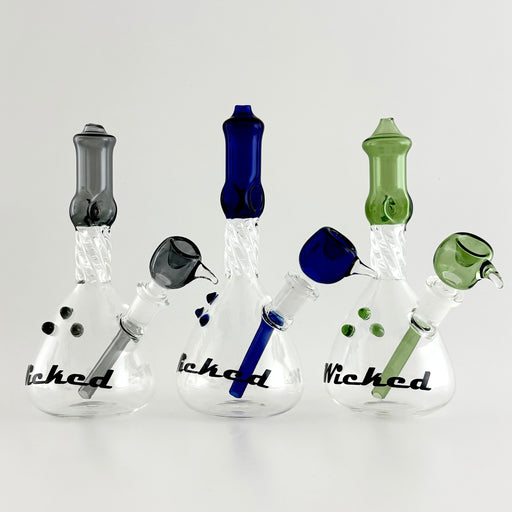 Wicked | 7" Twisted Water Pipe Glass Bong Super Supplys Inc