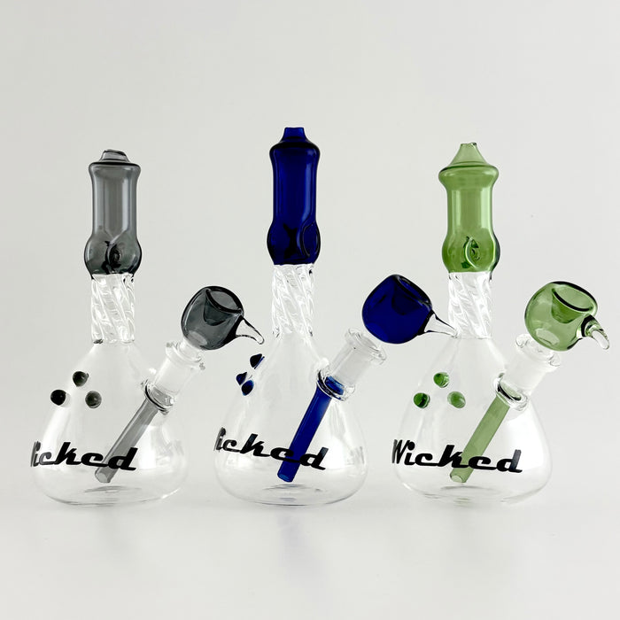 Wicked | 7" Twisted Water Pipe Glass Bong Super Supplys Inc