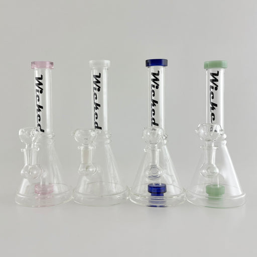 Wicked | 8" Beaker-Style Dab Rig Glass Bong Super Supplys Inc