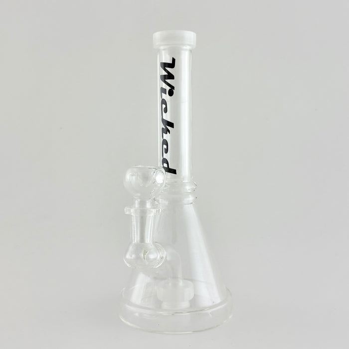 Wicked | 8" Beaker-Style Dab Rig Glass Bong Super Supplys Inc White