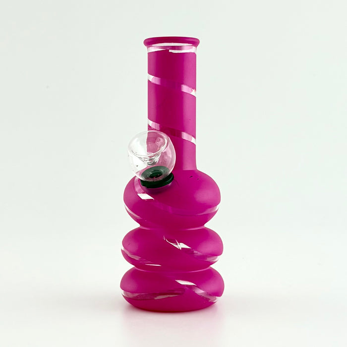 6" Glass Water Pipe – 10 Assorted Colours Glass Bong Super Supplys Inc Magenta