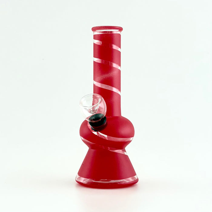 6" Glass Water Pipe – 10 Assorted Colours Glass Bong Super Supplys Inc Red