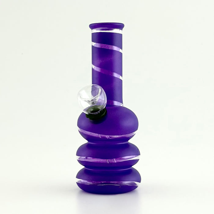 6" Glass Water Pipe – 10 Assorted Colours Glass Bong Super Supplys Inc Purple