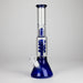 13" Color Accented Glass Water Bong with Coil Percolator & Splash Guard Glass Bong 777 Smoke Blue