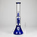 13" Color Accented Glass Water Bong with Coil Percolator & Splash Guard Glass Bong 777 Smoke