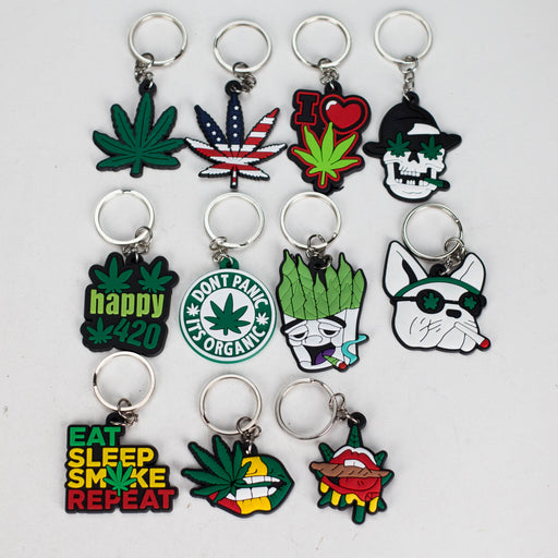Crossory | Weed Keychain Pack of 11 – Durable Silicone Accessories Jewelry Crossory