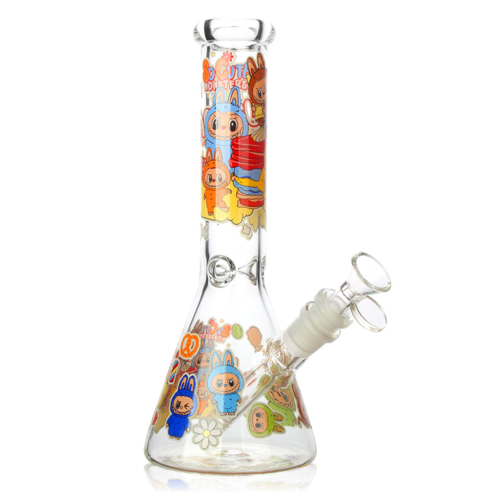 10“ Popular Cartoon Design Beaker Glass Bong Super Supplys Inc Design F