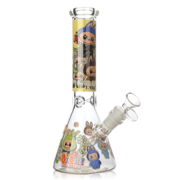 10“ Popular Cartoon Design Beaker Glass Bong Super Supplys Inc Design B