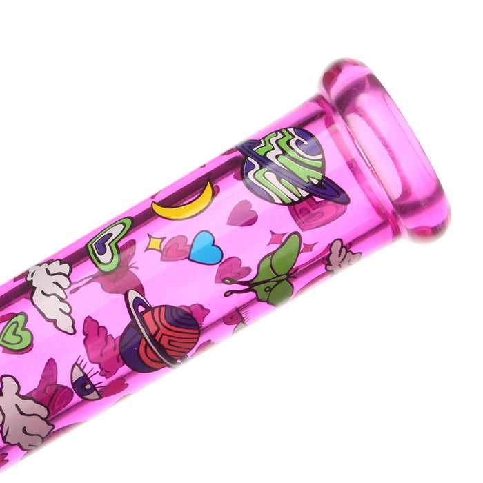 10" 5mm Milkyway Glass Beaker Bong - 4 Assorted Colours Glass Bong Super Supplys Inc