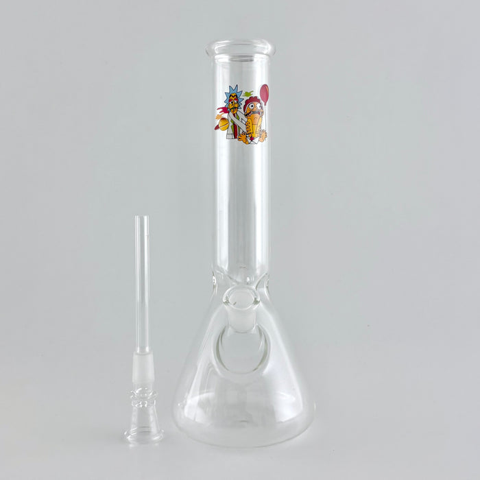 10" Cartoon Glass Beaker Bong Glass Bong Super Supplys Inc