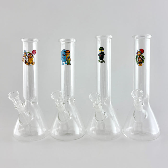 10" Cartoon Glass Beaker Bong Glass Bong Super Supplys Inc