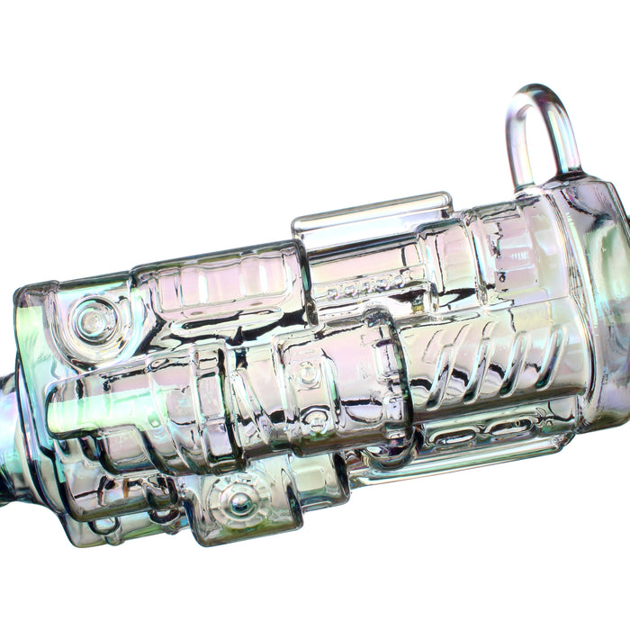 Fortune | 24" Electroplated Gatling Gun Glass Bong with Hardwood Stand Glass Bong Fortune