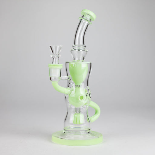 9" Fab Klein Recycler – Premium Glass Rig with Matrix Perc for Superior Filtration Glass Bong Small Biz Distributors