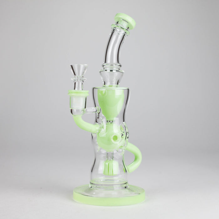 9" Fab Klein Recycler – Premium Glass Rig with Matrix Perc for Superior Filtration Glass Bong Small Biz Distributors