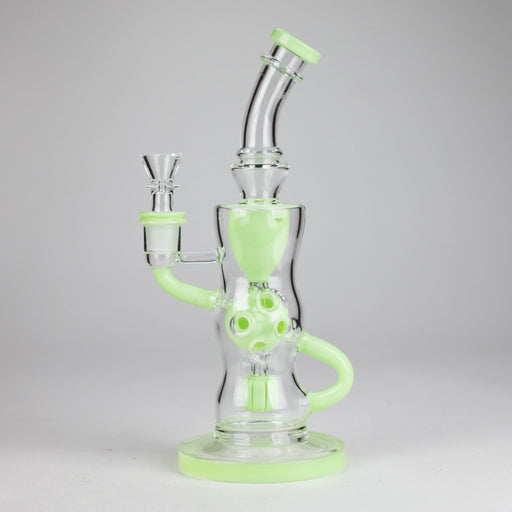 9" Fab Klein Recycler – Premium Glass Rig with Matrix Perc for Superior Filtration Glass Bong Small Biz Distributors