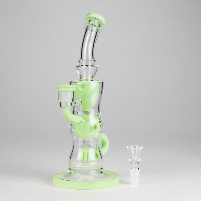 9" Fab Klein Recycler – Premium Glass Rig with Matrix Perc for Superior Filtration Glass Bong Small Biz Distributors