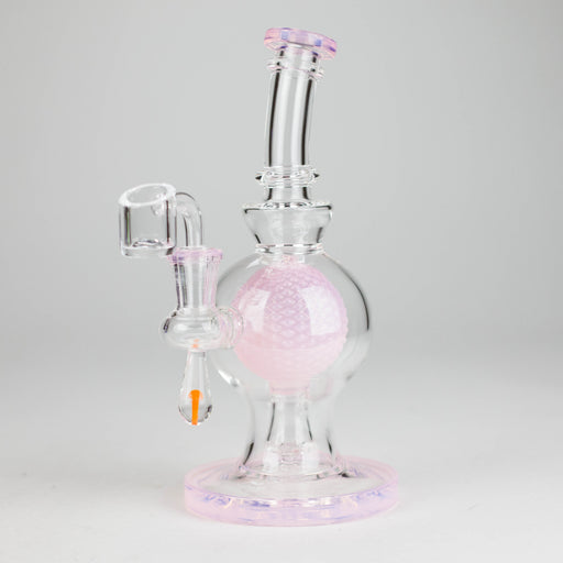 8" Ball Rig – Compact Dab Rig with Quartz Banger Glass Rig Small Biz Distributors Pink