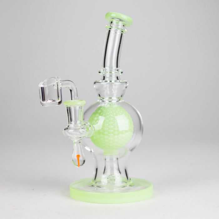 8" Ball Rig – Compact Dab Rig with Quartz Banger Glass Rig Small Biz Distributors Mint Green